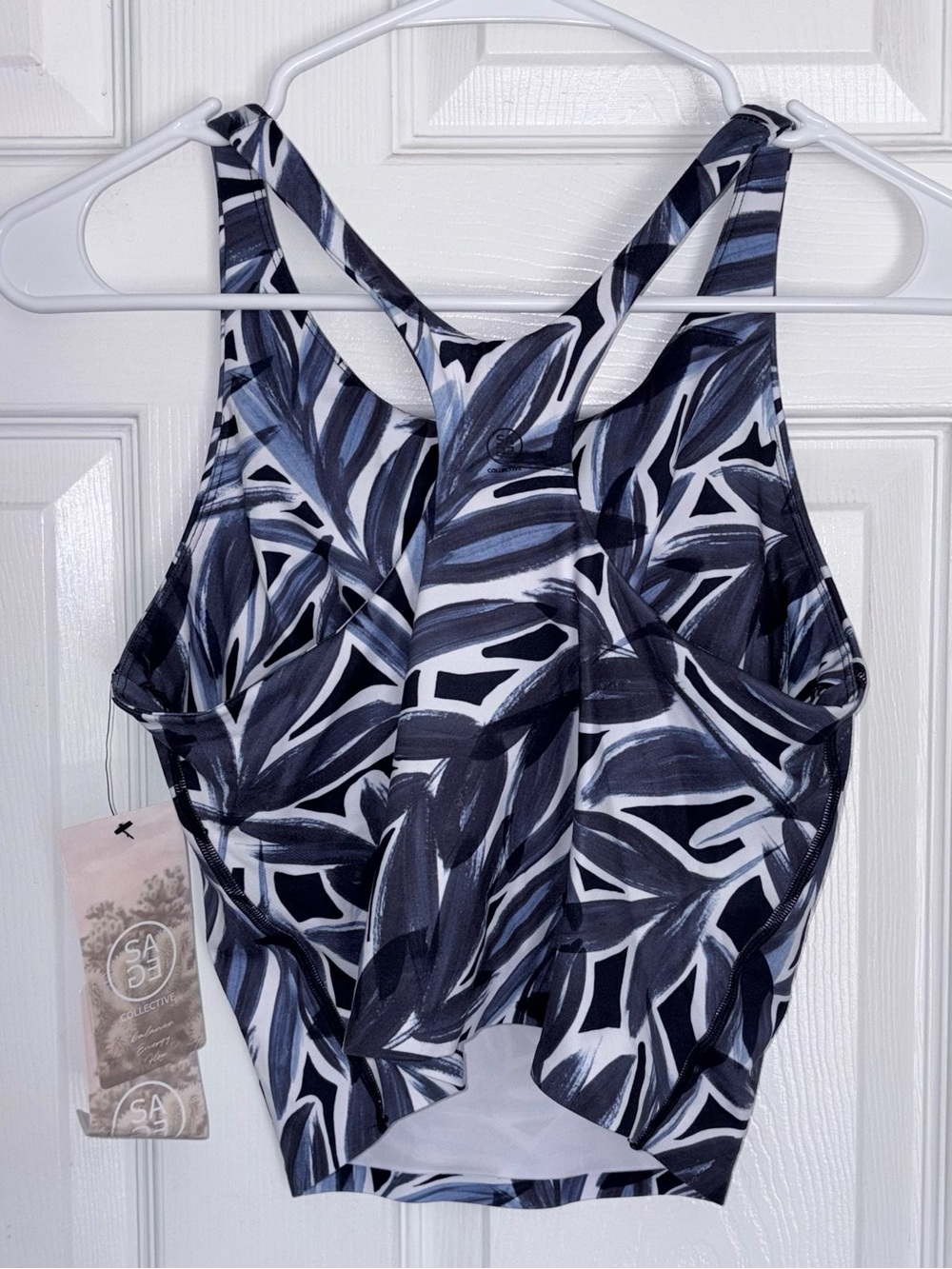 NEW Sage Collective Sports Bra and Leggings‎ Set Sage Leaf Print Size S - Picture 4 of 15